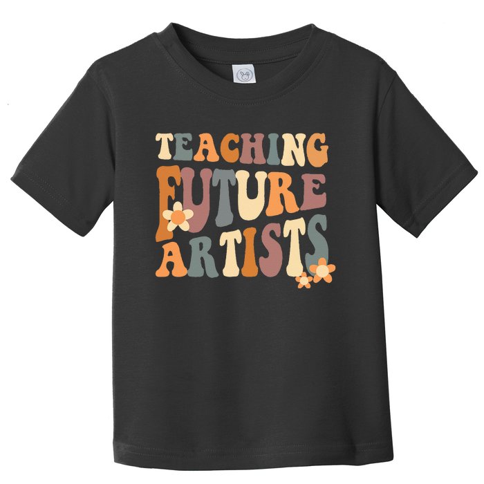 Teaching Future Artists Retro Teacher Students Wo Toddler T-Shirt