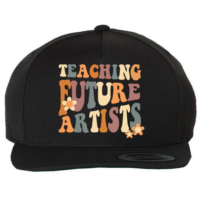 Teaching Future Artists Retro Teacher Students Wo Wool Snapback Cap