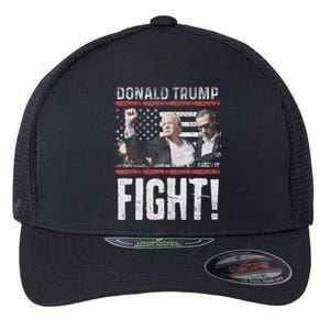 Trump Fist American Flag Patriotic Pride Flexfit Unipanel Trucker Cap