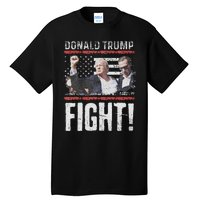 Trump Fist American Flag Patriotic Pride Tall T-Shirt