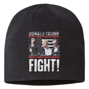 Trump Fist American Flag Patriotic Pride Sustainable Beanie