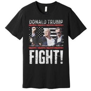 Trump Fist American Flag Patriotic Pride Premium T-Shirt