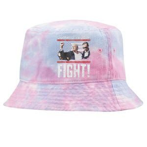 Trump Fist American Flag Patriotic Pride Tie-Dyed Bucket Hat