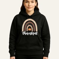 Thankful Fall Autumn Pumpkin Rainbow Hoodie
