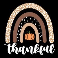 Thankful Fall Autumn Pumpkin Rainbow Hoodie