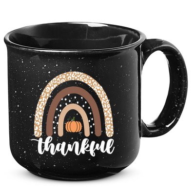 Thankful Fall Autumn Pumpkin Rainbow 15oz Campfire Ceramic Mug