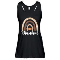 Thankful Fall Autumn Pumpkin Rainbow Ladies Essential Flowy Tank
