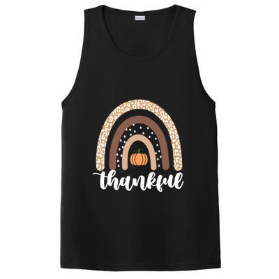 Thankful Fall Autumn Pumpkin Rainbow PosiCharge Competitor Tank