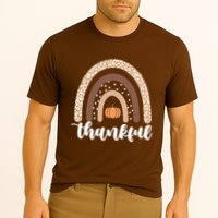 Thankful Fall Autumn Pumpkin Rainbow Cooling Performance Crew T-Shirt