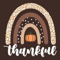 Thankful Fall Autumn Pumpkin Rainbow Cooling Performance Crew T-Shirt