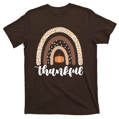 Thankful Fall Autumn Pumpkin Rainbow T-Shirt