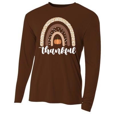 Thankful Fall Autumn Pumpkin Rainbow Cooling Performance Long Sleeve Crew