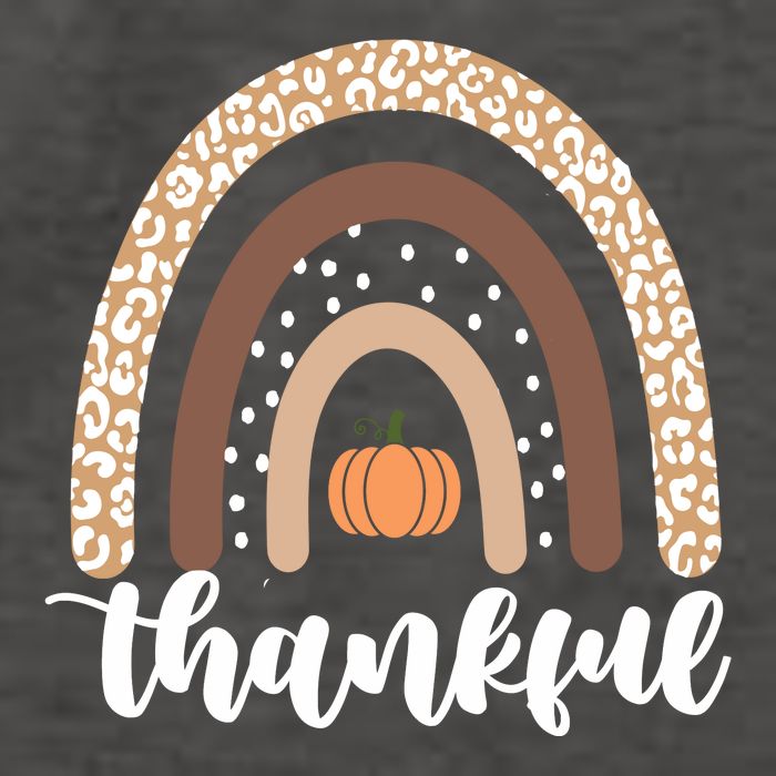 Thankful Fall Autumn Pumpkin Rainbow Vector Backpack