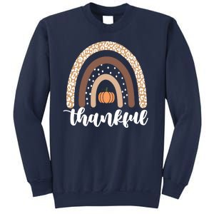 Thankful Fall Autumn Pumpkin Rainbow Sweatshirt