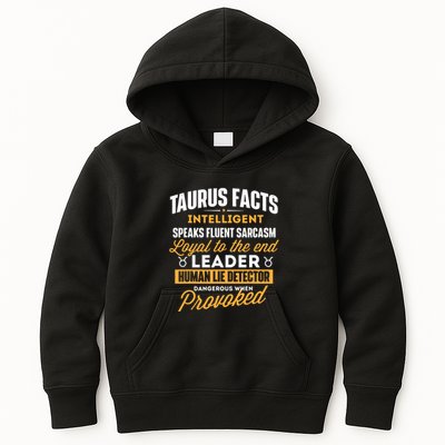 Taurus Facts Astrology Astrologer Horoscope Zodiac Sign Kids Hoodie