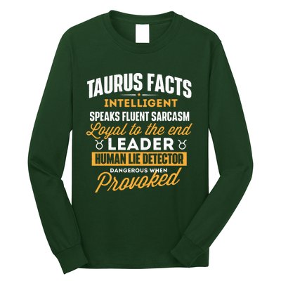 Taurus Facts Astrology Astrologer Horoscope Zodiac Sign Long Sleeve Shirt