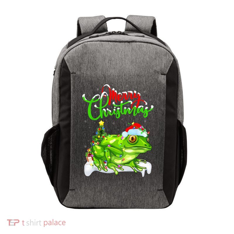 Tree Frog Animal Lover Xmas Lighting Tree Frog Christmas Vector Backpack
