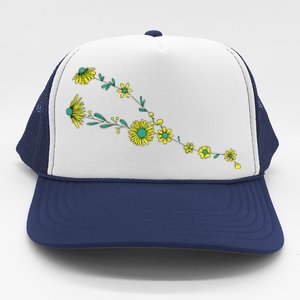 Taurus Flowers As A Constellation Zodiac Trucker Hat