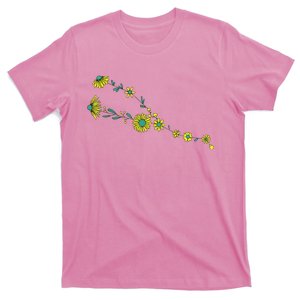 Taurus Flowers As A Constellation Zodiac T-Shirt