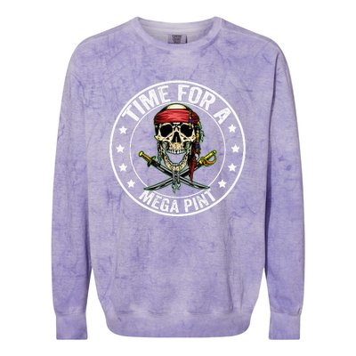 Time For A Mega Pint Colorblast Crewneck Sweatshirt