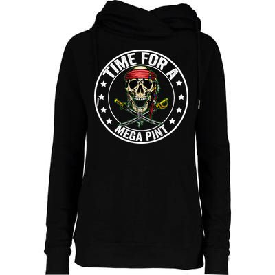 Time For A Mega Pint Womens Funnel Neck Pullover Hood