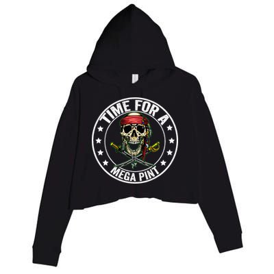 Time For A Mega Pint Crop Fleece Hoodie