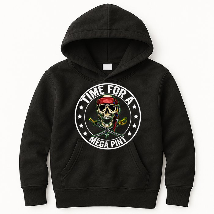 Time For A Mega Pint Kids Hoodie