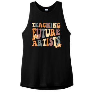 Teaching Future Artists Retro Teacher Students Women Ladies PosiCharge Tri-Blend Wicking Tank