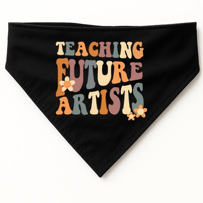 Teaching Future Artists Retro Teacher Students Women USA-Made Doggie Bandana