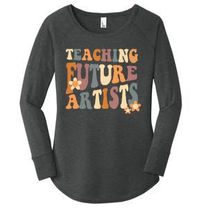 Teaching Future Artists Retro Teacher Students Women Women's Perfect Tri Tunic Long Sleeve Shirt