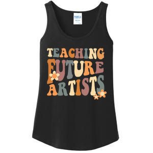 Teaching Future Artists Retro Teacher Students Women Ladies Essential Tank