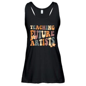 Teaching Future Artists Retro Teacher Students Women Ladies Essential Flowy Tank