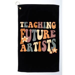 Teaching Future Artists Retro Teacher Students Women Platinum Collection Golf Towel