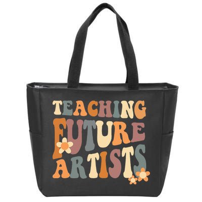 Teaching Future Artists Retro Teacher Students Women Zip Tote Bag