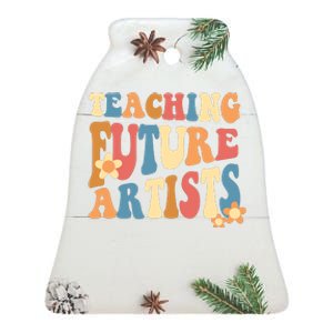 Teaching Future Artists Women Ceramic Bell Ornament