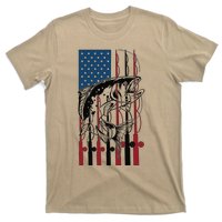 Trout Fishing American Flag Trout Fisherman T-Shirt