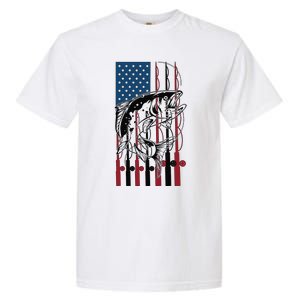 Trout Fishing American Flag Trout Fisherman Garment-Dyed Heavyweight T-Shirt