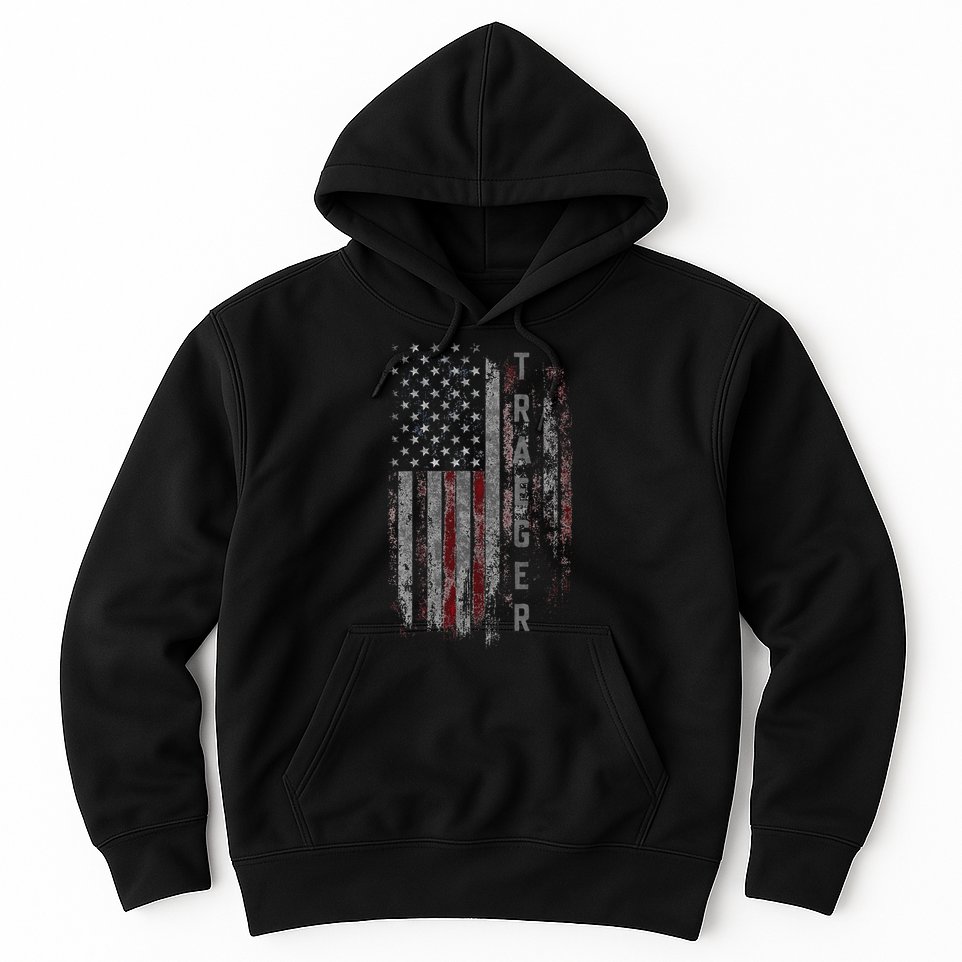 Traeger Family American Flag Hoodie
