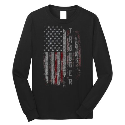 Traeger Family American Flag Long Sleeve Shirt
