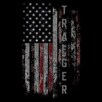 Traeger Family American Flag Drawstring Bag