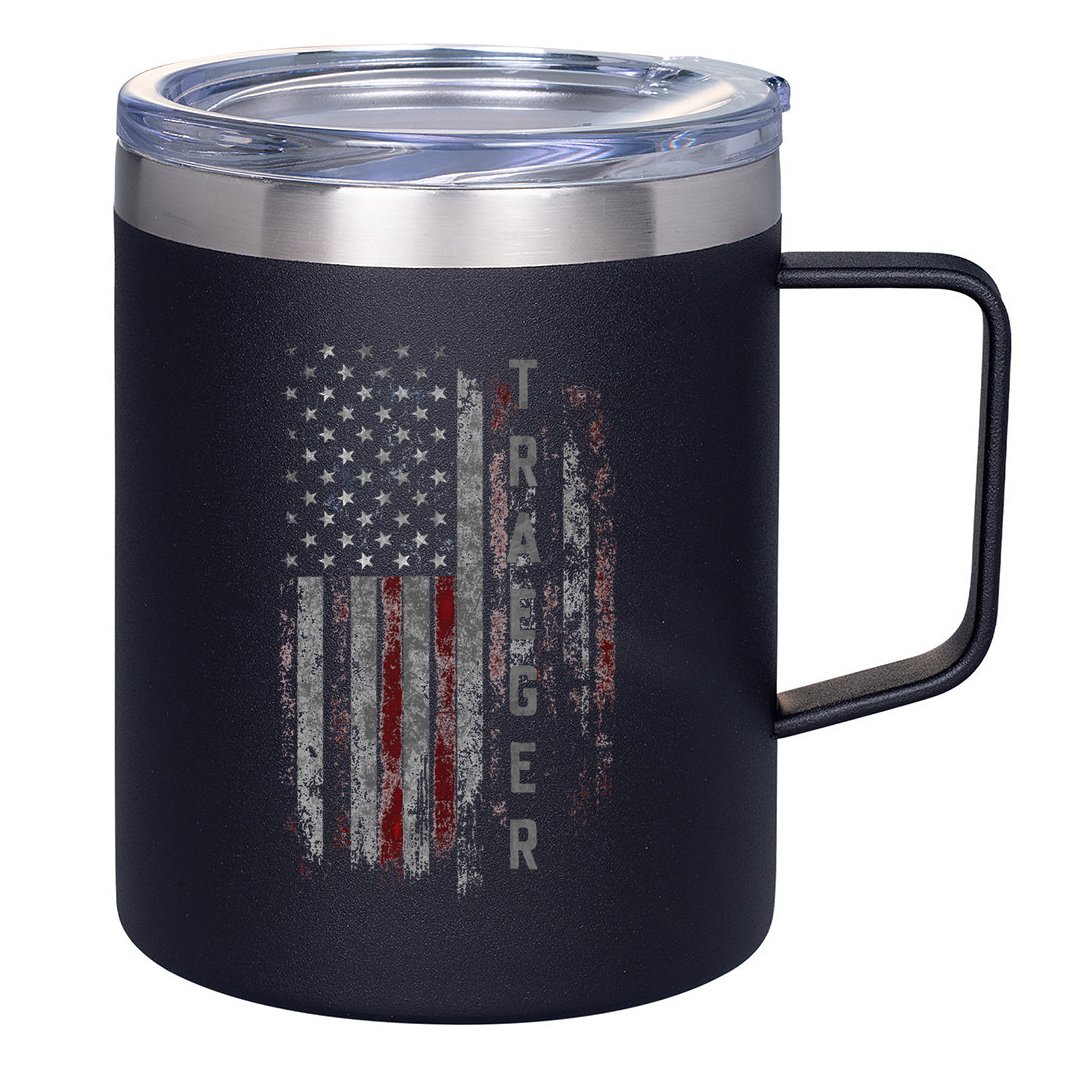 Traeger Family American Flag 12oz Stainless Steel Coffee Mug
