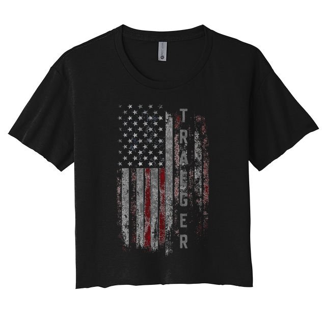 Traeger Family American Flag Crop Top