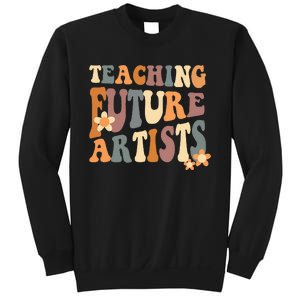 Teaching Future Artists Retro Teacher Students Women Sweatshirt