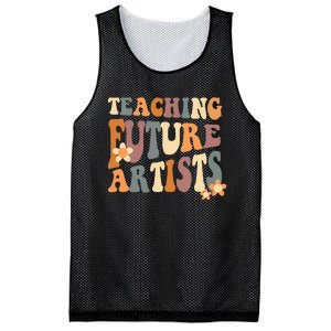 Teaching Future Artists Retro Teacher Students Women Mesh Reversible Basketball Jersey Tank