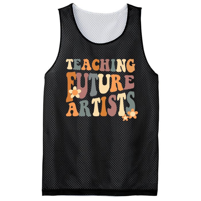 Teaching Future Artists Retro Teacher Students Women Mesh Reversible Basketball Jersey Tank