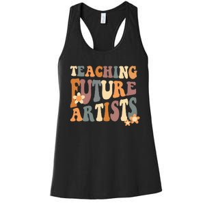 Teaching Future Artists Retro Teacher Students Women Women's Racerback Tank