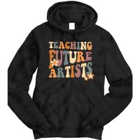 Teaching Future Artists Retro Teacher Students Women Tie Dye Hoodie