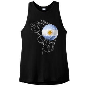 Team Fan Argentine Flag Patriotic Argentina Soccer Ladies PosiCharge Tri-Blend Wicking Tank