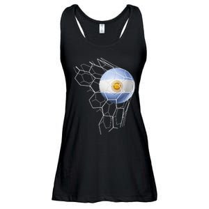 Team Fan Argentine Flag Patriotic Argentina Soccer Ladies Essential Flowy Tank