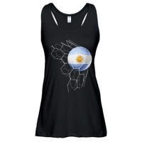 Team Fan Argentine Flag Patriotic Argentina Soccer Ladies Essential Flowy Tank